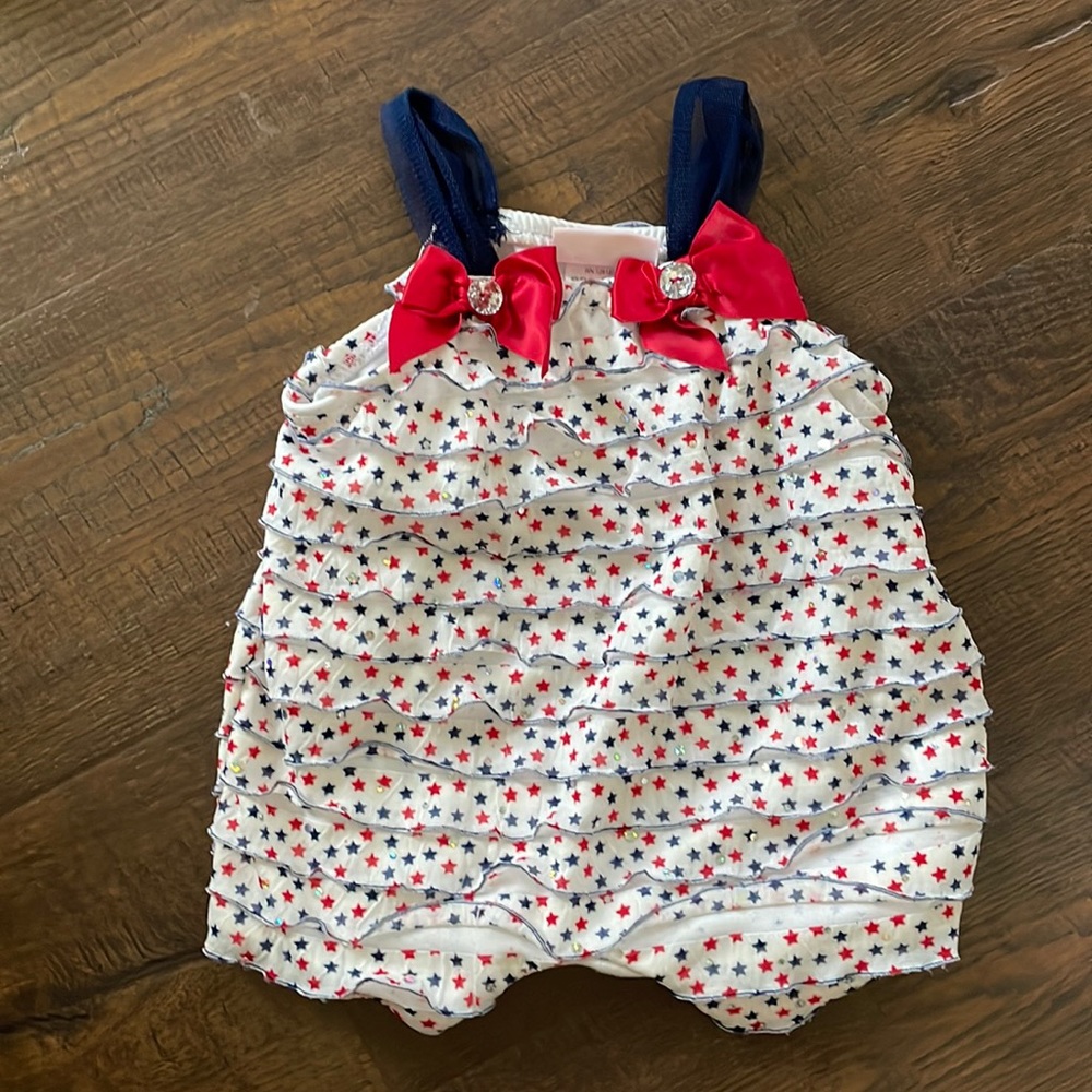 Little Lass 0-3 4th of July Outfit